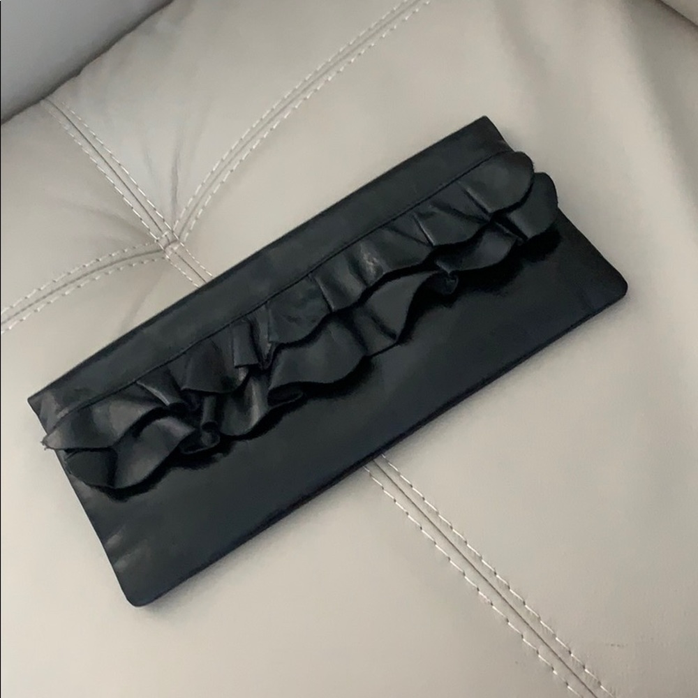 Leather clutch bag